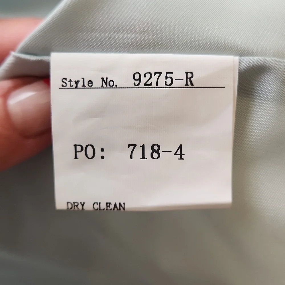 Revelry Amelia Formal Chiffon Bridesmaid Dress Tiered Ruffles Sage Size 14 - Picture 13 of 16